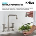 thumbnail image 6 of Kraus Urbix™ Industrial Bridge Kitchen Faucet with Side Sprayer in Spot Free Stainless Steel, 6 of 13