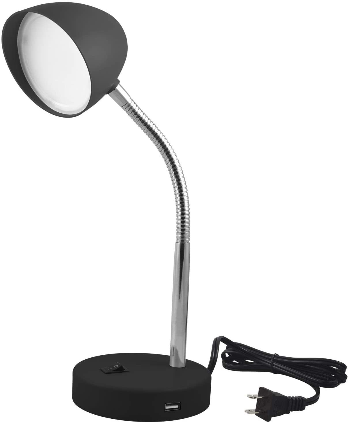 220 Lumens,USB Port NEW MaxLite LED Desk Lamp with Flexible Neck Energy Saving 