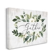 thumbnail image 3 of Stupell Industries Gather Text White Flower Green Botanicals Distressed Pattern, 48 x 36,Design by Lettered and Lined, 3 of 5
