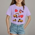thumbnail image 2 of Toddler Girl Shirt Baby Girls Short Sleeve 0-24 Months 2t 3t 4t 5t 6t 7t T-Shirts Soft Cotton Tee Toddler Girl Clothes Gibobby,11-12 Years,Purple, 2 of 4