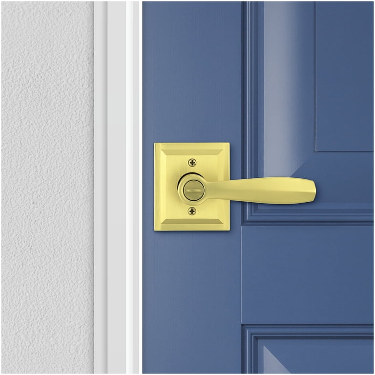 Baldwin Torrey Pines Front Door Handleset - SmartKey Deadbolt, Satin Nickel, With Microban