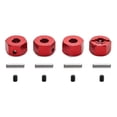 thumbnail image 3 of 4pcs Aleación de aluminio 1:10 Hex Hexy Wheel Hubs Accesorio de accesorio de bricolaje Reemplazar piezas para 1/10 RC Vehículos de automóvil RC Camión rojo, 3 of 8
