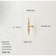 thumbnail image 1 of 1 paquete: manija de puerta de armario, manija sólida de gabinete de un solo orificio con cajón de color cobre simple y moderno, oro de lujo claro francés de aleación de zinc, 1 of 2