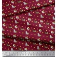 thumbnail image 2 of Soimoi Cotton Voile Fabric Dot & Cat Animal Decor Fabric Printed Yard 56 Inch Wide, 2 of 5