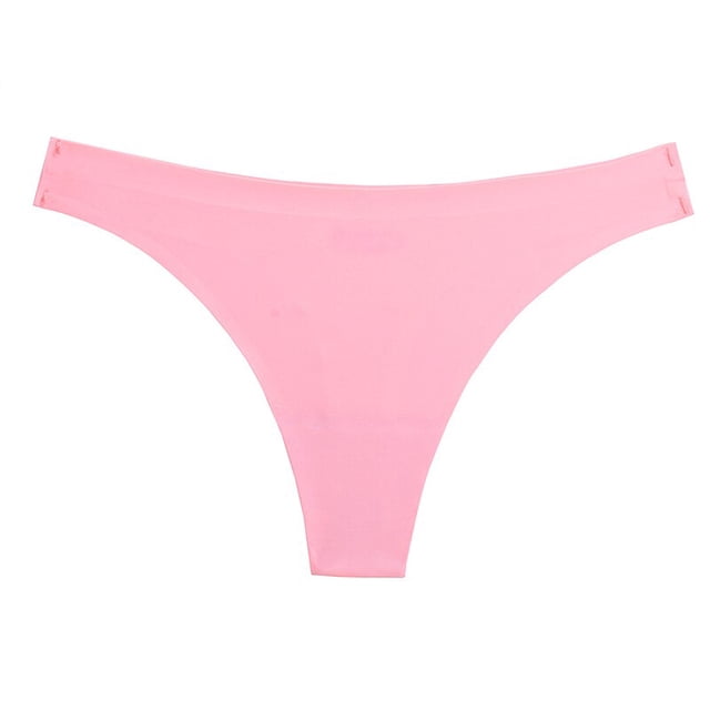 TrowBridge-bragas lisas simples para mujer, Tanga Sexy sin costuras, ropa interior para niña, lencería amigable con la piel, calzoncillos de satén de seda