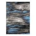 thumbnail image 2 of Benzara Shaded Patterned Area Rug In Polyester With Jute Mesh, Medium, Blue and Gray, 2 of 3