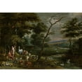 thumbnail image 2 of Jan Brueghel The Elder 14x11 Black Ornate Wood Framed Double Matted Museum Art Print Titled: Adam and Eve in Paradise, 2 of 5