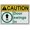 Warning Sign 2, variant on Door Swings Out Sign, Industrial Exit Gates or Doors Sign 8"x12" UV Resistant for Indoor Outdoor Workplace