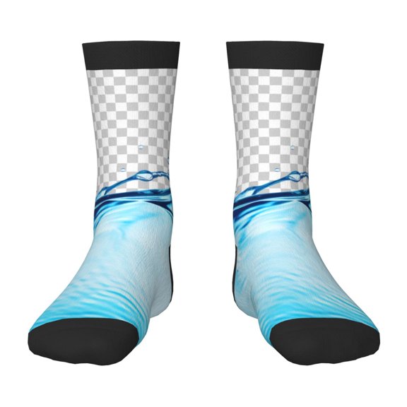 Naloa Crystal Clear Water Splash Kids Socks Unisex Kids and Toddlers' Crew Socks, ,1 Pairs