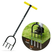 Colwelt Spike Lawn Aerator, Manual Aerator for Compacted Soils and Lawns, Soil Aerating Tool with Four 3.5'' Solid Steel Spikes