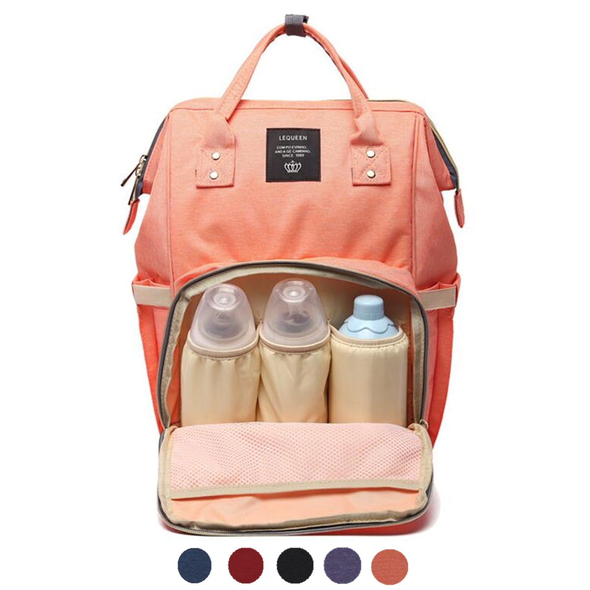 coral diaper bag backpack