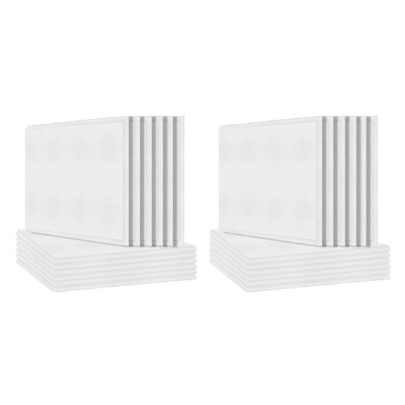 24 Pack Acoustic Panels,Sound Proof Padding, Beveled Edge Sound Absorbing Panels,Acoustic Panel for Acoustic Treatment,24 x Acoustic Panels,White