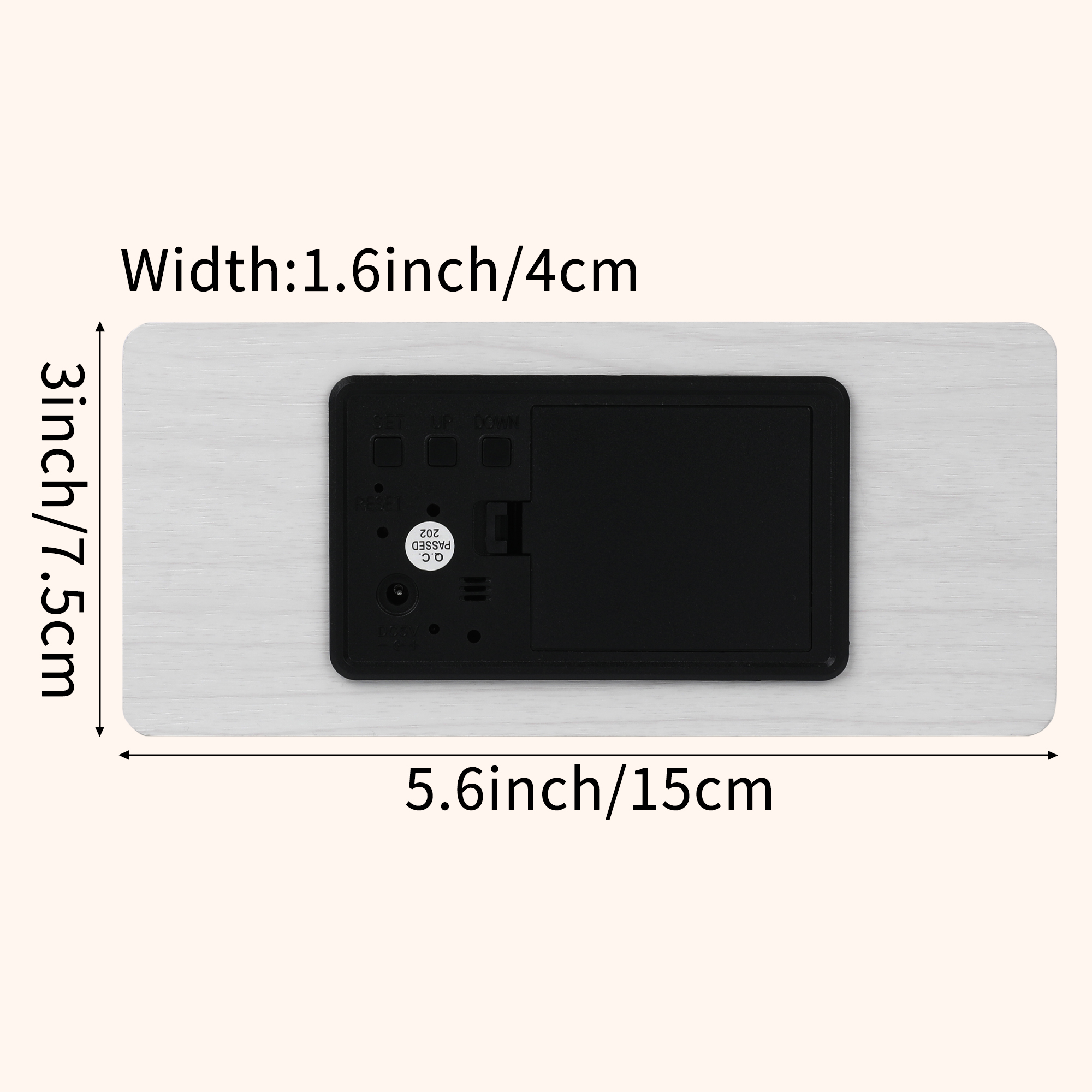 Unique Bargains Voice Activation Alarm Clock Black 6.7"L x 3.1"W x 2.8"H