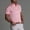 Pink, variant on Mens Polo Shirts Summer Fashion Solid Color Breathable High Spring Lapel Short Sleeved Holiday Wear