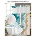 thumbnail image 6 of No Hook Shower Curtain, Teal Coastal Stall Bathroom Curtains with Snap in Liner, Beach Summer Nautical Seaside Ocean Waterproof Washable Fabric Shower Curtain Set, 48" x 72", 6 of 9