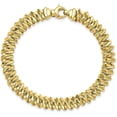 thumbnail image 4 of Avariah Diamonds 14K Yellow Gold Polished Fancy Link 7.5in Bracelet - 7.5"- Made In Italy, 4 of 7