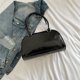 thumbnail image 4 of Bolso de hombro Mujeres Bow PU Lace de cuero Axila Bowknot Boston Black, 4 of 8