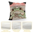 thumbnail image 4 of Qinduosi  Cartoon Mushroom Frog Outdoor Throw Pillow Covers Soft Cute Frog Cushion Covers for for Couch Sofa Natural Wild Fungus Decor Pillowcases Pink Mushroom Outdoor Pillows Covers White, 4 of 5