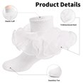 thumbnail image 3 of Yawlsow 9 Pairs Girls Ruffle Socks, Soft Cotton Double Lace Frilly Turn Cuff Socks for Kids 4-10 Years, 3 of 6