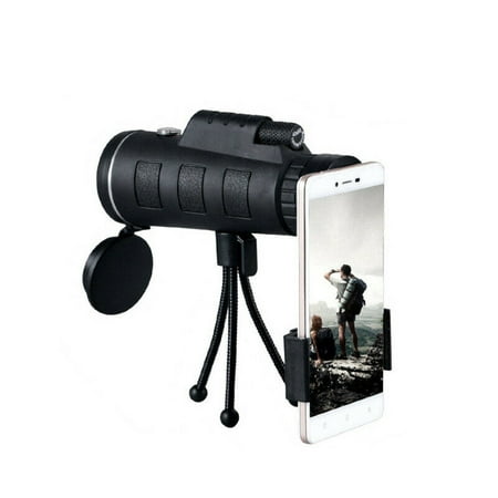 50X60 Zoom Optical HD Lens Monocular Telescope+ Compass + Universal Phone Clip