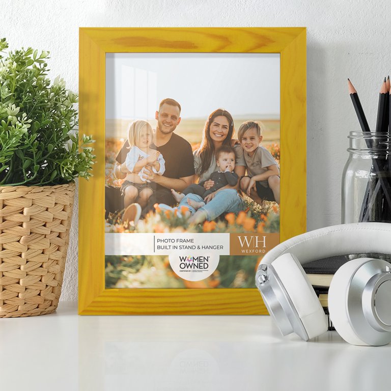 Wexford Home Woodgrain 6x8 Sunflower Yellow Picture Frame for Wall