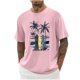 thumbnail image 5 of Camisas de Manga Larga para Hombres Imprimir Casual Cuello Redondo Blusa de Manga Corta, Camisas de Lino para Hombres, 5 of 8