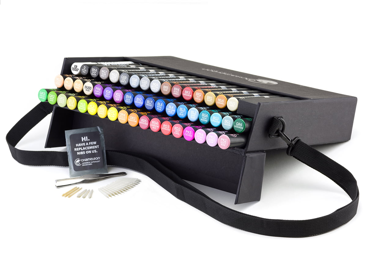 Chameleon Color Tones Markers Deluxe Set of 22 Markers in Case CT2201 Free  Shipping 