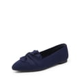 thumbnail image 2 of DREAM PAIRS Women's Pointed Toe Ballet Flats Comfortable Knit Slip-On Shoes with Bow Detail Lightweight Flexible Everyday Walking Flats, 2 of 9