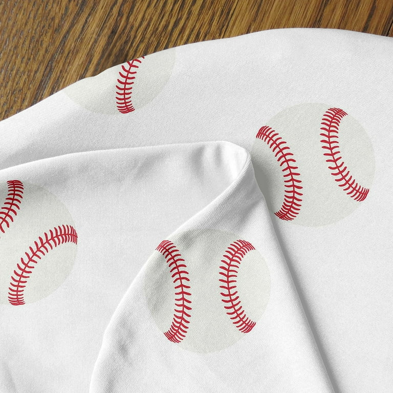 Sweet Jojo Designs Boy Support Nursing Pillow Cover Pillow Not Included Baseball Patch Red and White