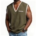 thumbnail image 2 of Abtuhar Men Summer Tops Short Sleeve V Neck Sleeveless Tank, 2 of 5