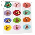 thumbnail image 4 of Curious George Shower Curtain Cartoon Art Bath Shower Curtains with 12 Hooks, Waterproof Washable Polyester Bathroom Home Decor Set 72x72 Inch, Iron, 4 of 8