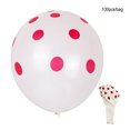 thumbnail image 4 of Yuarrent 100 piezas globos de lunares látex peso ligero punto de onda globo colorido atmósfera arreglo foto Props bebé Kits de decoración para fiestas Punto blanco/rojo Yuarrent HA062964-11B, 4 of 6
