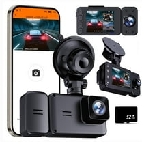 Btomtd Dashcam Front And Rear Camera,Dash Cam WiFi 1080P FHD Car Driving Recorder Front And Inside Two Lens Car Cameras HD Infrared Night Vision/G Sensor/Loop Recording With 32GB Card