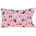 thumbnail image 4 of J-pinno Pink Panda Bamboo Cartoon 100% Cotton 3 Pieces Twin Sheet Set for Kids Girls Boys Children Flat Sheet + Fitted Sheet + Pillowcase Bedding Decoration Gift Set, 4 of 5