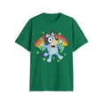 thumbnail image 3 of Bluey Men's & Big Men's St. Patrick's Rainbow Graphic Tee Shirt, Sizes S-3XL, 3 of 5