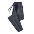 thumbnail image 5 of Bazeneo Mens Joggers with Zip Pockets Cuffed Summer Gym Trousers Solid Colour Drawstring Sports Trouser Baggy Elastic Waist Activewear Dry Fit Workout Athletic Pants Plus Size L-5XL, 5 of 6