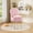 Pink, variant on Greenstell Vanity Storage Ottoman, 13.4”L x 15”W x 30”H Upholstered Vanity Faux Fur Chair with Lumbar Support, Small Foot Stools Coffee Table Padded Seat for Makeup Room (White)