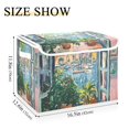 thumbnail image 5 of Yayeee Collapsible Cube Storage Bin with Lid Fabric Closet Decorative Basket with Handles, Blue Sea Boat, 5 of 7
