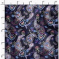 thumbnail image 2 of Soimoi Poly Taffeta Blue Fabric By the Yard - 56 Inch Wide - Paisely With Florals Paisley Pattern Fabric - Botanical and Elegant Designs for Various Uses Printed Fabric, 2 of 6