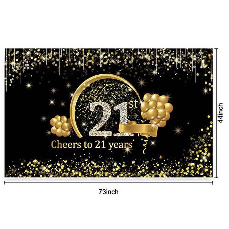 Striscione Glitter "Cheers To 25 Years" Oro - Per Festivit&agrave; E Anniversari, 1,5 M Pre-infilato