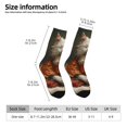 thumbnail image 5 of Yiaed Haystack Meditating Cat Print Great elasticity Crew Socks Sports socks for Men and Women, 5 of 5