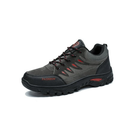 

Harsuny Men Sports Lightweight Trekking Shoe Non Slip Mesh Sneakers Outdoor Breathable Round Toe Shoes Grey 8
