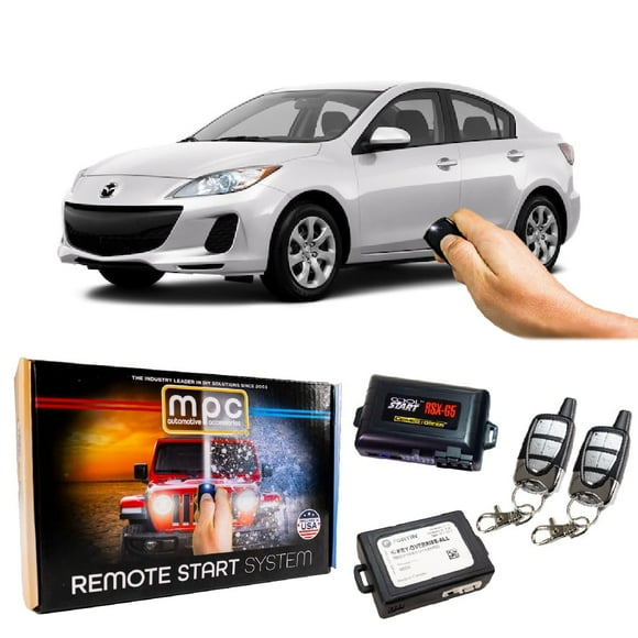 Complete 5-Button Remote Start Kit with Keyless Entry for 2009-2013 Mazda 3 - Fimrware Preloaded