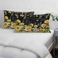 thumbnail image 3 of Summer Floral Throw Pillow Covers Watercolor Sunflower Eucalyptus Leaves Letter Print Decorative Lumbar Pillow Cover Rectangle Cushion Case for Sofa Couch Bed Living Room Bedroom 12 X 20 Inches, 3 of 9