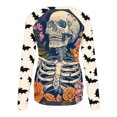 thumbnail image 5 of Raeneomay Long Sleeve Shirts for Women Ladies' Winter Halloween Round Neck Hooded Long Sleeved SweatShirt Top, 5 of 5