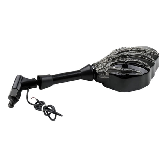Turn Signals Skull Skeleton Mirrors For Motorcycle
