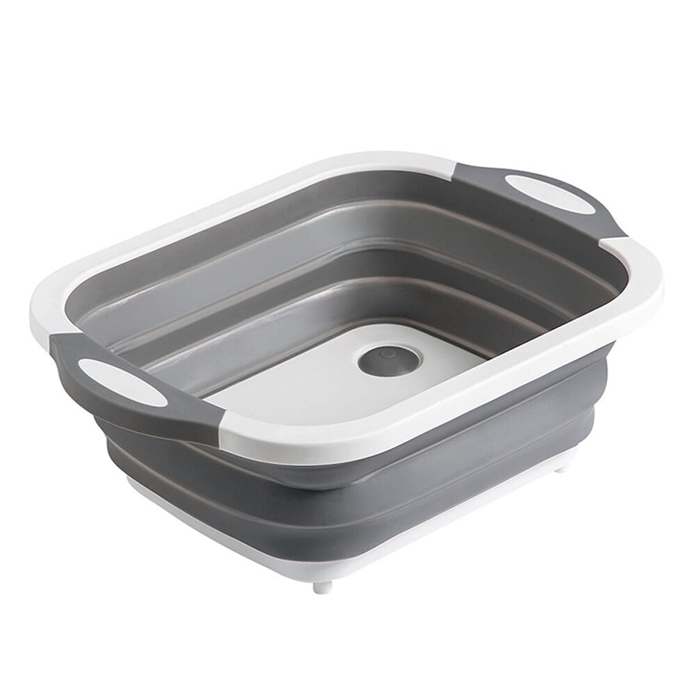 Acrylic Tableware Plates Drying Basin Multifunction Foldable Tableware