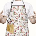 thumbnail image 2 of White Christmas Gnome Pattern Apron-Garden Aprons for Women with Pockets-Cotton Linen Waterproof Kitchen Cooking Gardening Aprons Adjustable for Kitchen,Cooking,BBQ and Salon 33"x27", 2 of 7