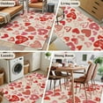 thumbnail image 5 of 3'x5' Rug for Living Room Bedroom, Valentine's Day Washable Area Rugs Non-Slip Carpet Mats, Watercolor Love Heart Romantic Me You Beige Indoor Low Pile Area Rug Runner for Kitchen, Mudroom, 5 of 8