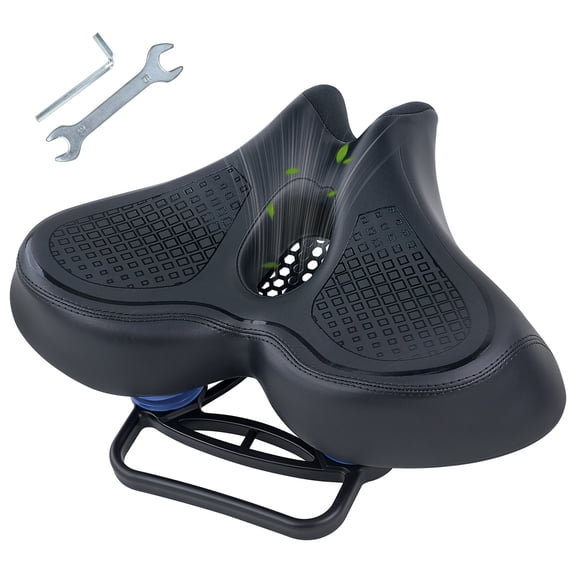 Meghna Bike Saddle Noseless Widen Seat Soft Comfortable for Mountain Bike Cruiser Bike Exercise Bicycle